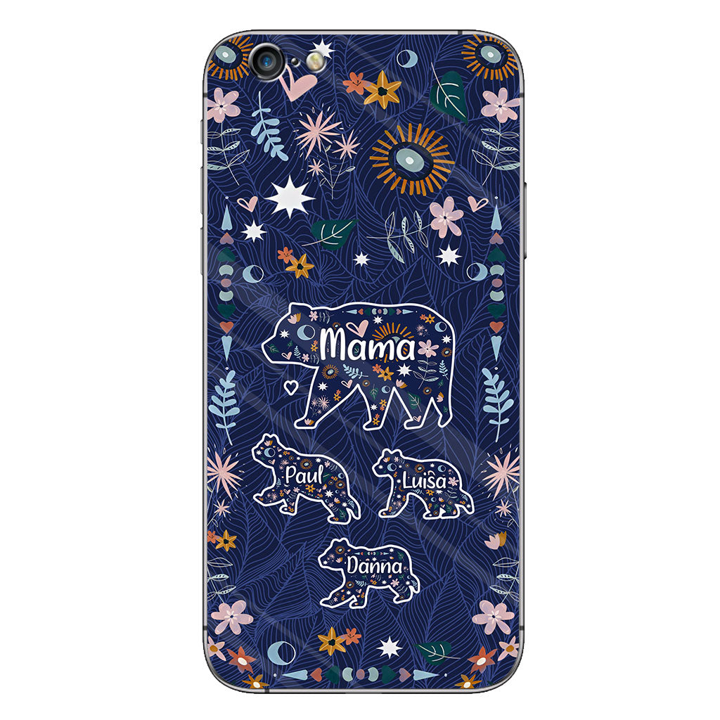 Mama Bear Floral - Personalized Mother Phone Case