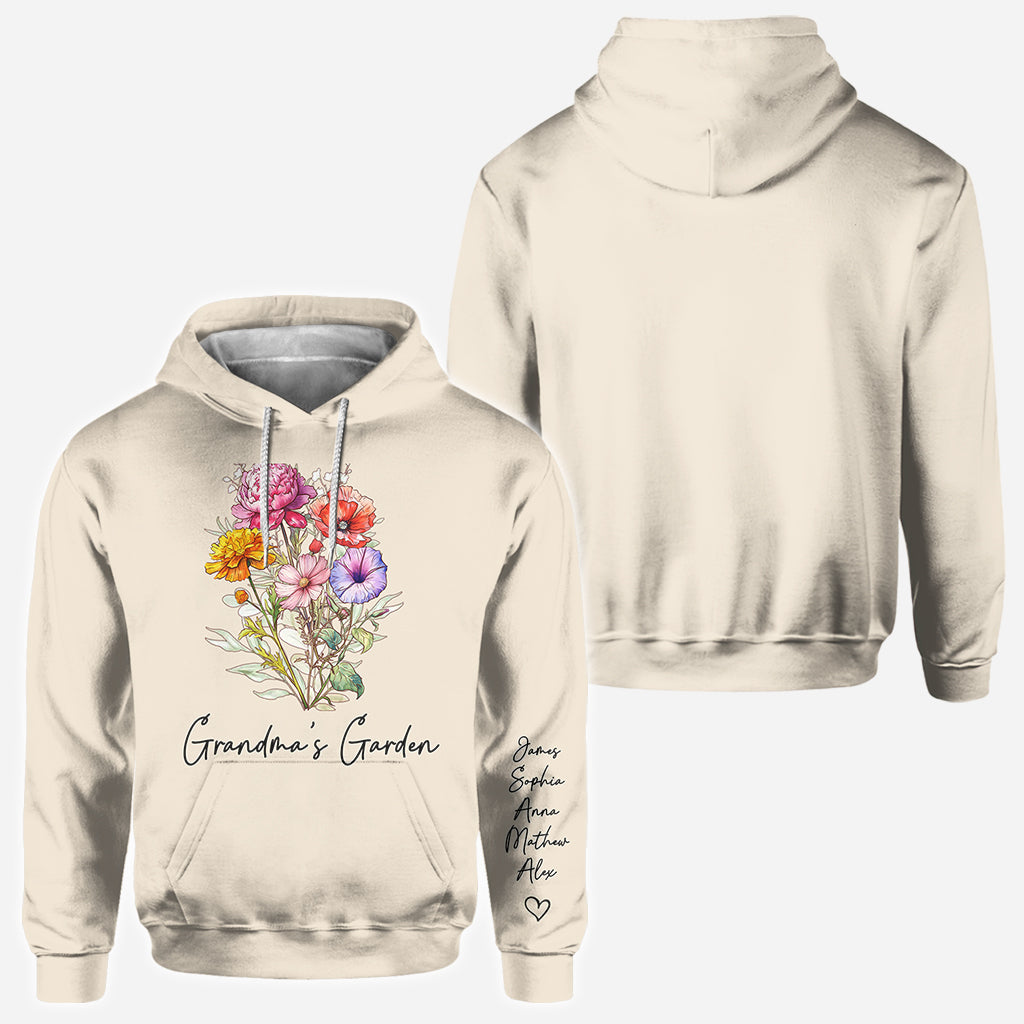 Le jardin de grand-mère - T-shirt personnalisé « Grand-mère »