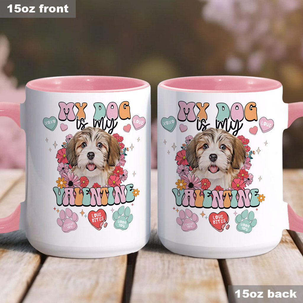 Mon chien est mon Valentin - Mug personnalisé avec motif chien