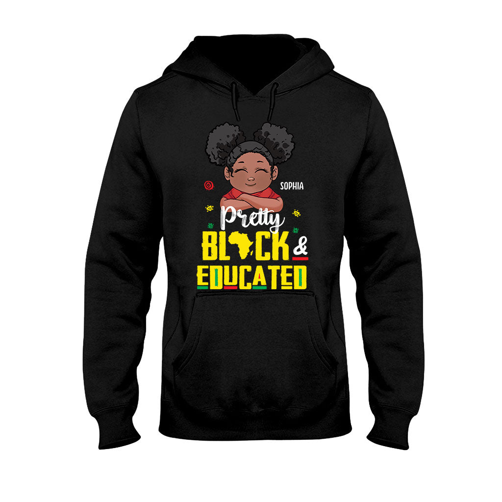 Jolie Noire et Éduquée - T-shirt et sweat à capuche personnalisés pour Afro-Américains