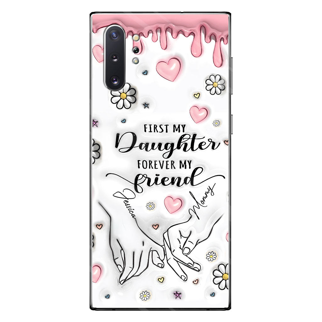 Ma mère d'abord, mon amie pour toujours - Coque de téléphone transparente personnalisée pour maman