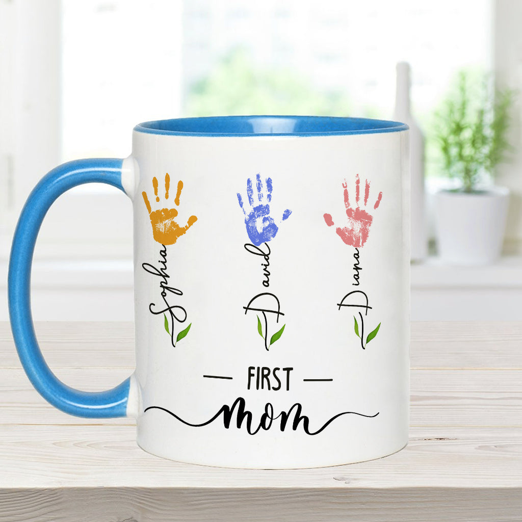 Première maman, maintenant grand-mère - Mug personnalisé « Maman »