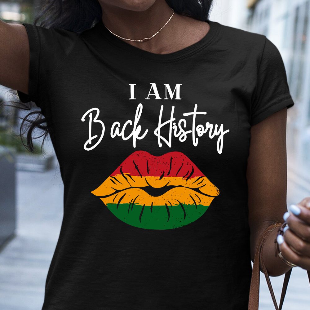 Je suis l'histoire des Noirs - T-shirt et sweat à capuche personnalisés pour Afro-Américains