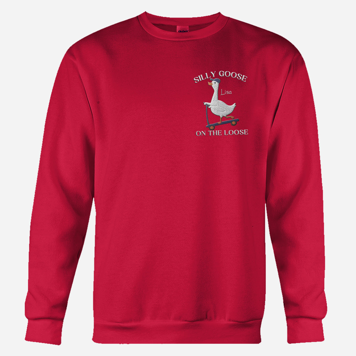 Sweat-shirt brodé Silly Goose - Pull brodé sarcastique personnalisé