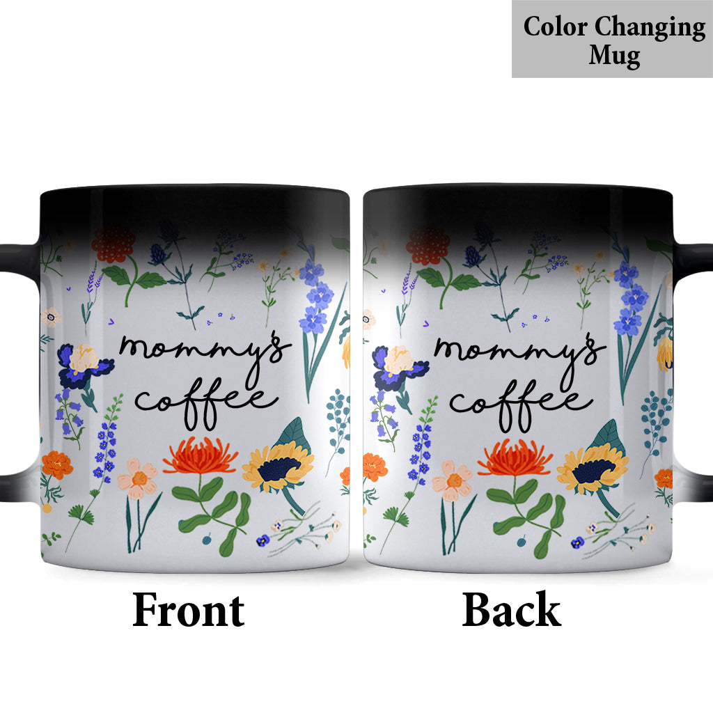 Tasse à café personnalisée avec motif floral botanique - Mug pour maman