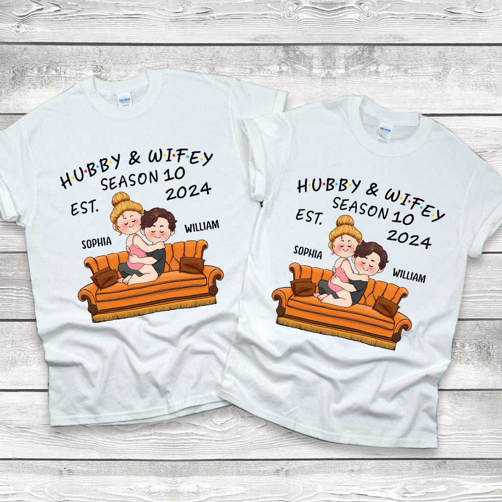T-shirt et sweat à capuche personnalisés pour couples mari et femme