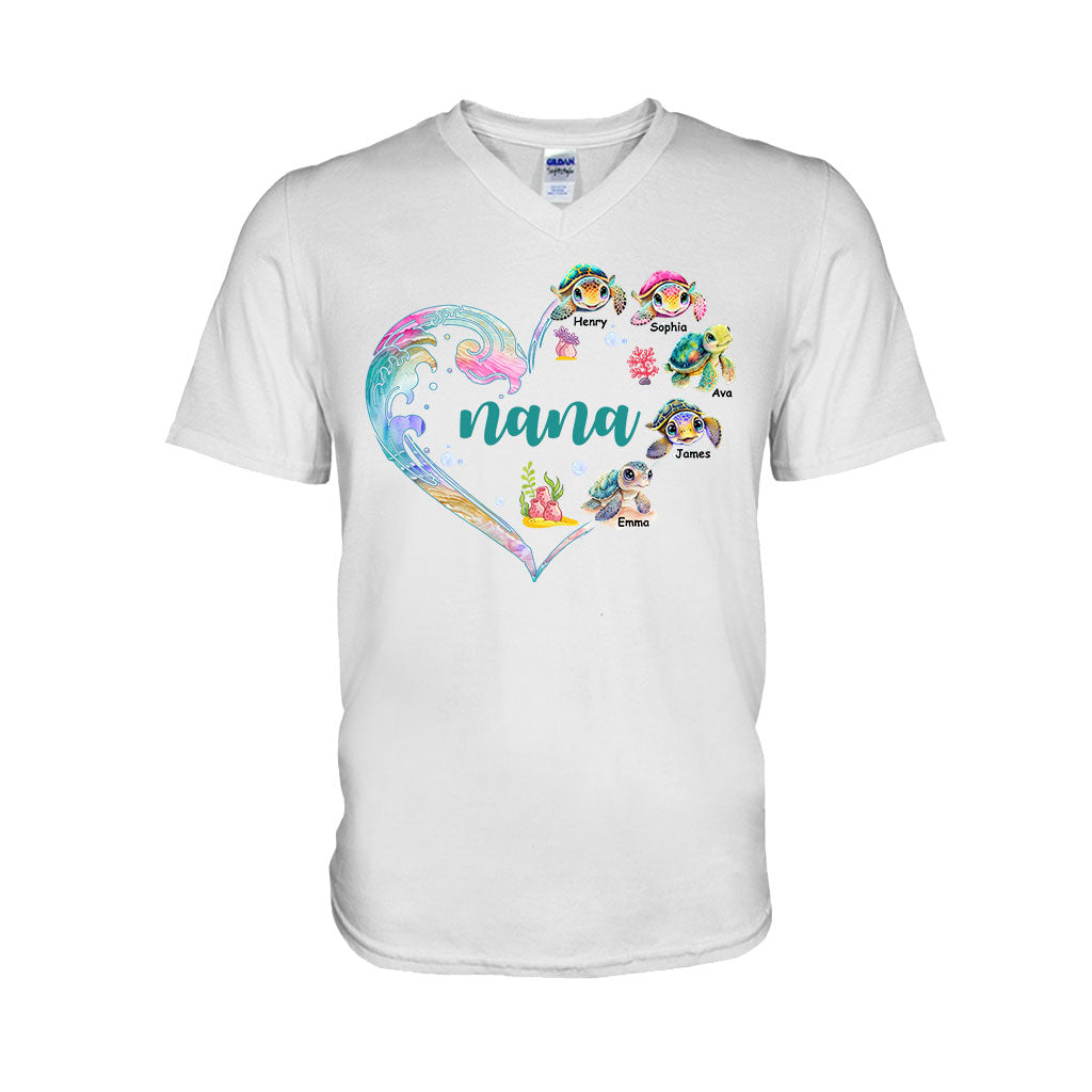 La petite tortue de mamie - T-shirt et sweat à capuche personnalisés pour grand-mère