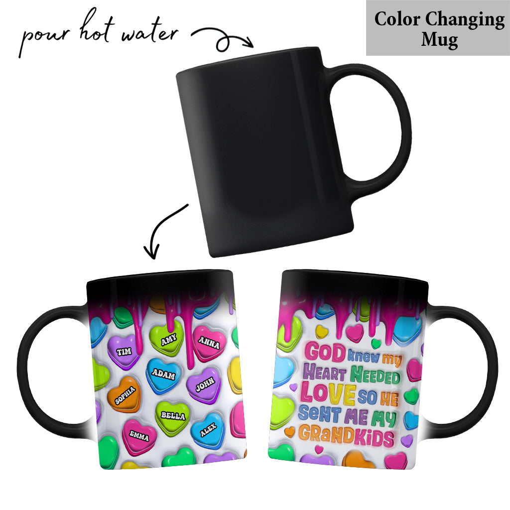 Dieu savait que mon cœur avait besoin d'amour - Mug personnalisé pour grand-mère