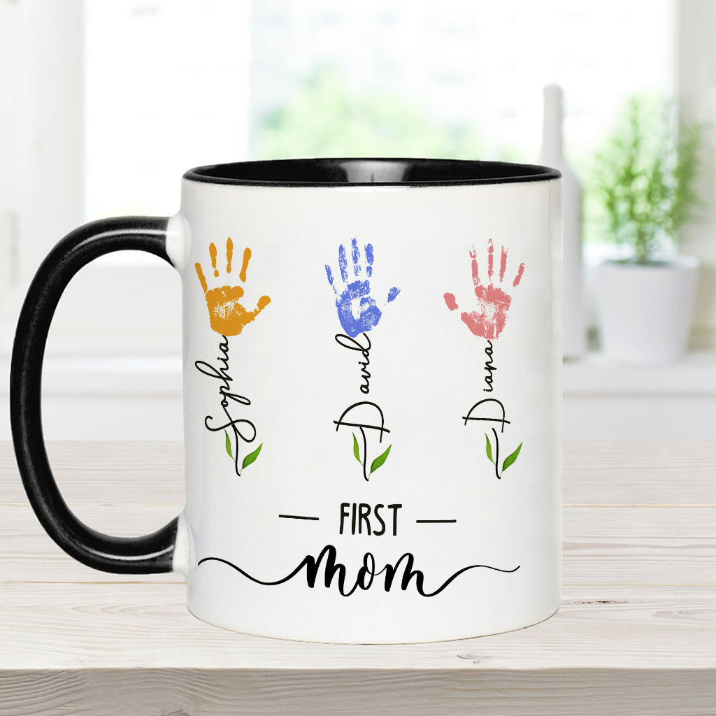 Première maman, maintenant grand-mère - Mug personnalisé « Maman »