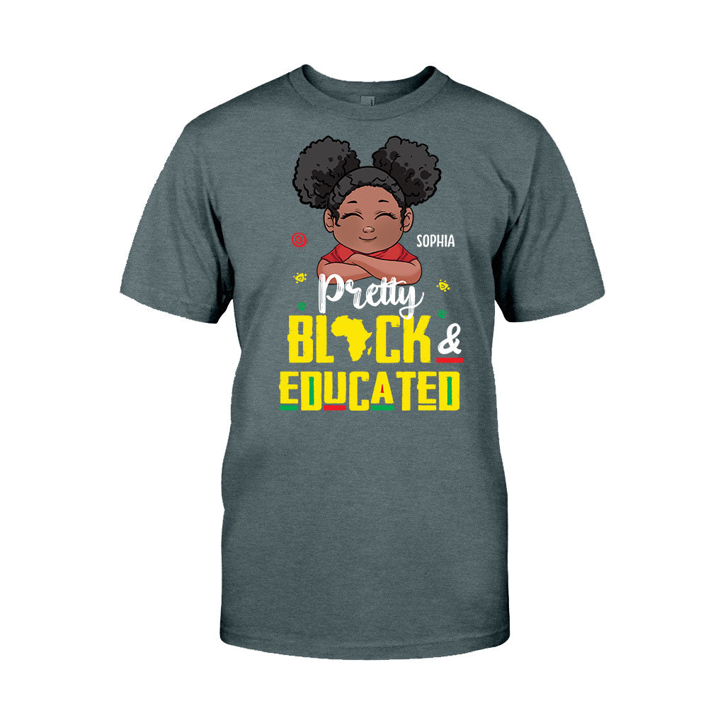 Jolie Noire et Éduquée - T-shirt et sweat à capuche personnalisés pour Afro-Américains