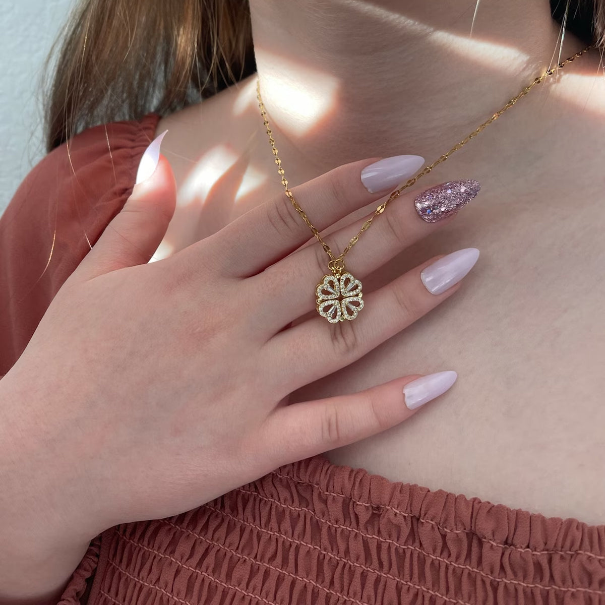 Collier trèfle à quatre feuilles - Collier trèfle à quatre feuilles