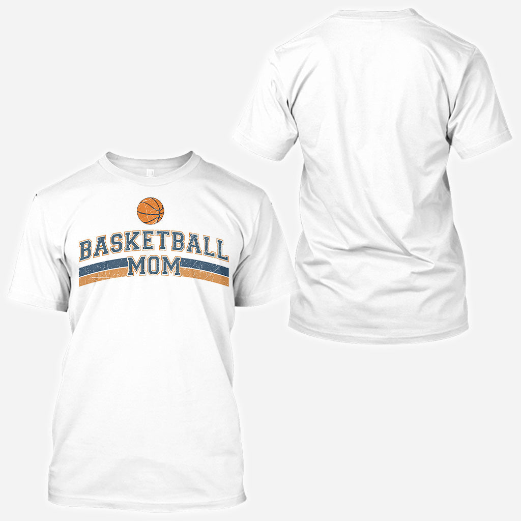 Maman de basketteur avec le nom et le numéro de son enfant - T-shirt de basket personnalisé intégral