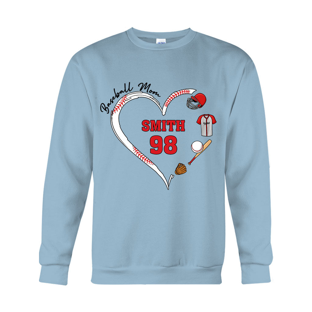Maman de joueur de baseball - T-shirt et sweat à capuche personnalisés sur le thème du baseball