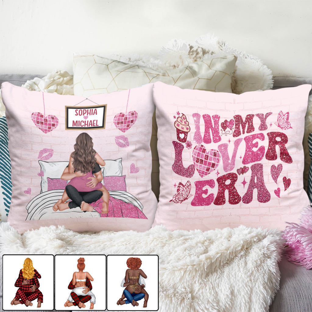 Coussin décoratif personnalisé pour couple « À l’époque de mon amour »