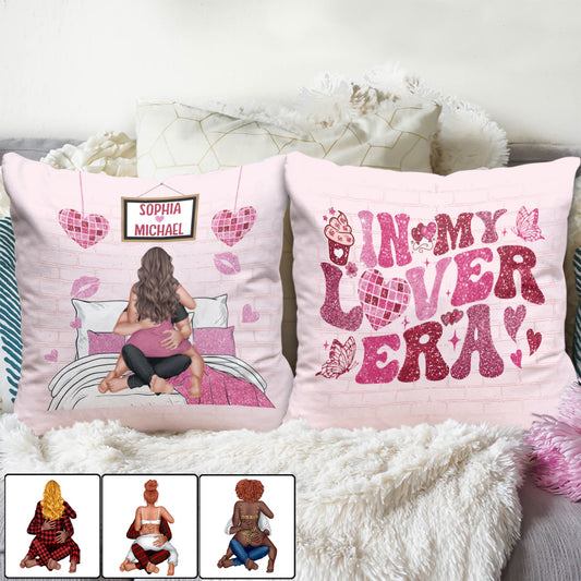 Coussin décoratif personnalisé pour couple « À l’époque de mon amour »