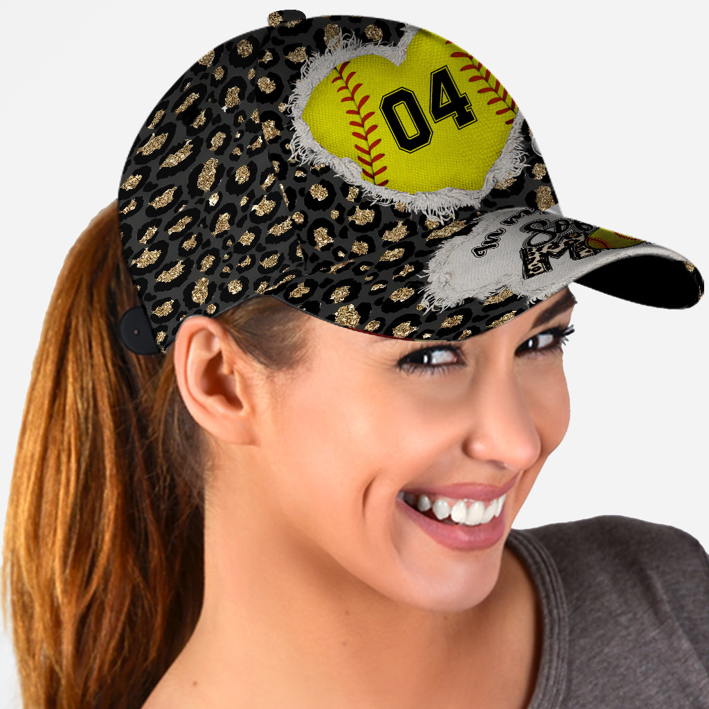 Casquette Softball Classic personnalisée « À l'époque de ma maman joueuse de softball »