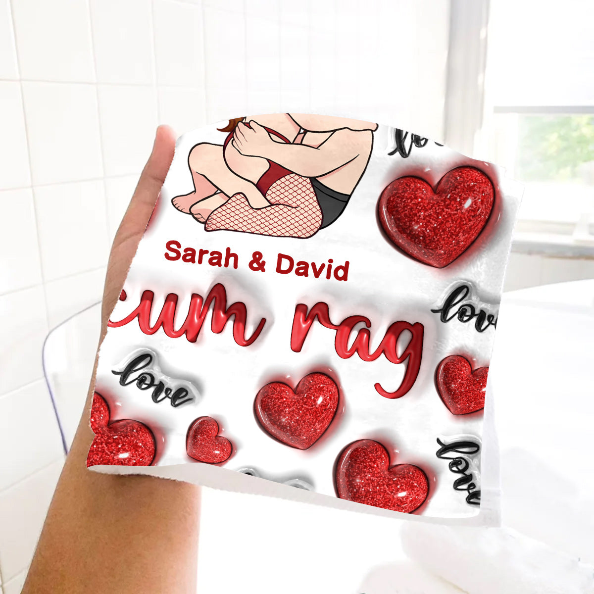 Je t'aime - Serviette personnalisée pour couple