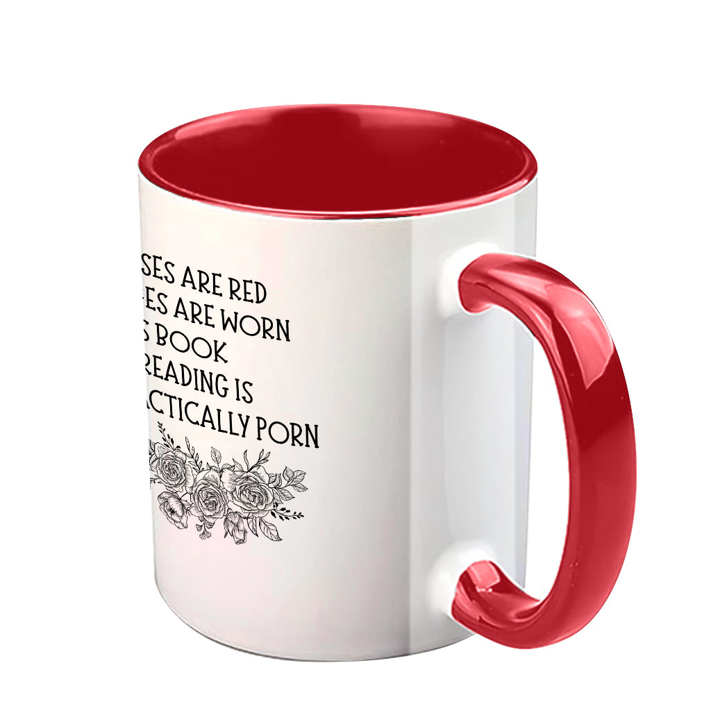 Ce livre que je lis est pratiquement de la pornographie - Mug personnalisé à motif de livre