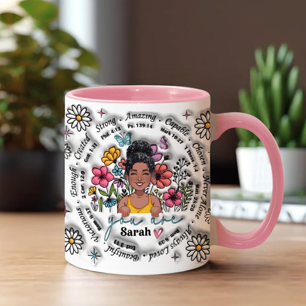 Dieu dit que tu l'es - Mug personnalisé à accent afro-américain