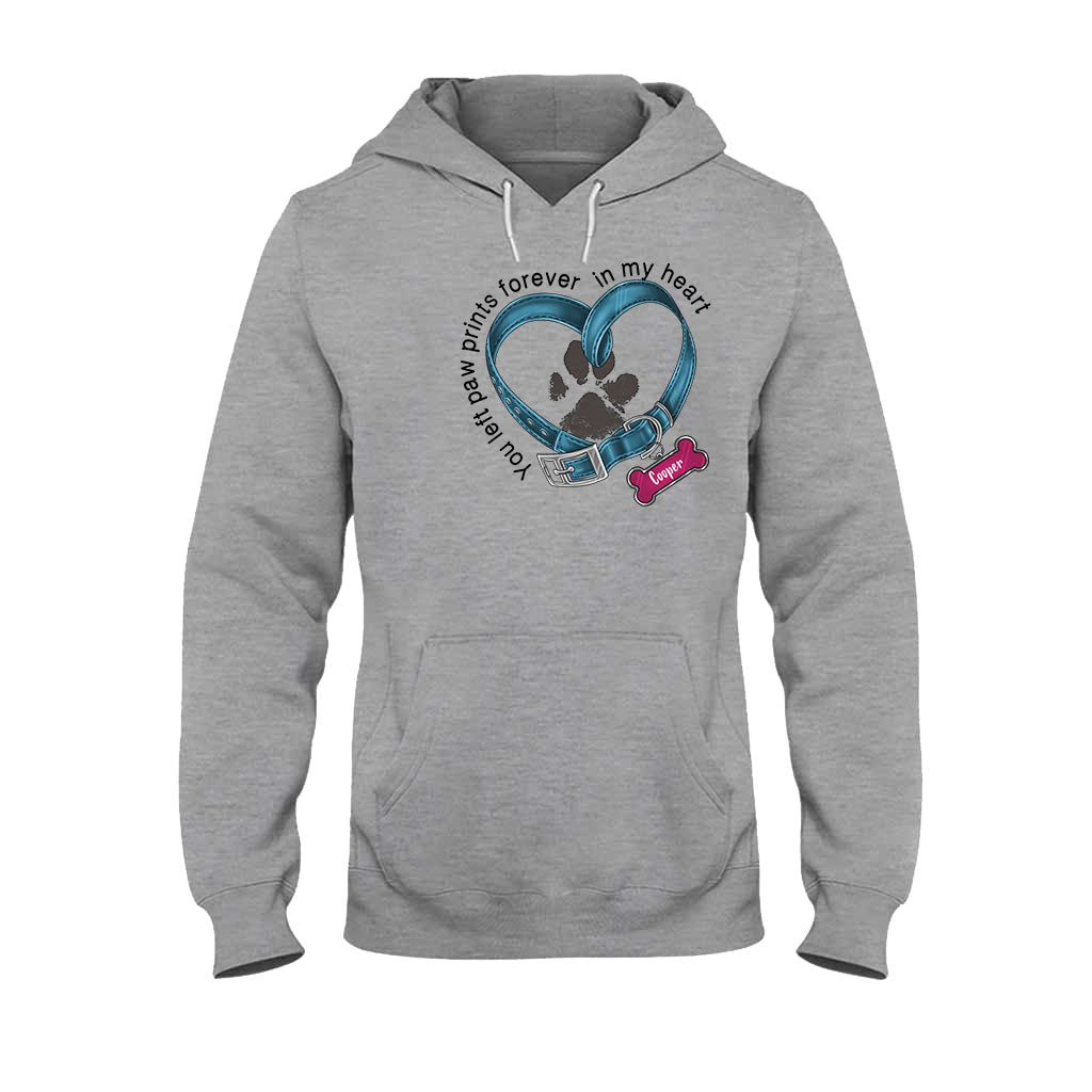 Tu as laissé des empreintes de pattes à jamais dans mon cœur - T-shirt et sweat à capuche personnalisés pour chien