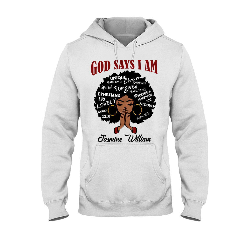 Dieu dit que je suis - T-shirt et sweat à capuche personnalisés pour afro-américains