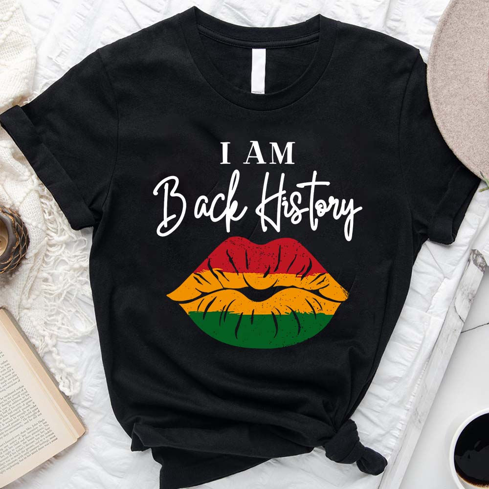 Je suis l'histoire des Noirs - T-shirt et sweat à capuche personnalisés pour Afro-Américains