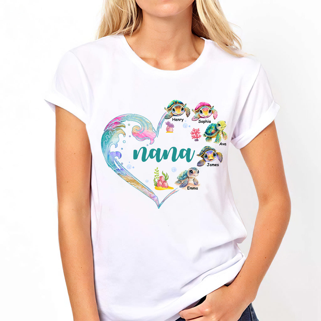 La petite tortue de mamie - T-shirt et sweat à capuche personnalisés pour grand-mère