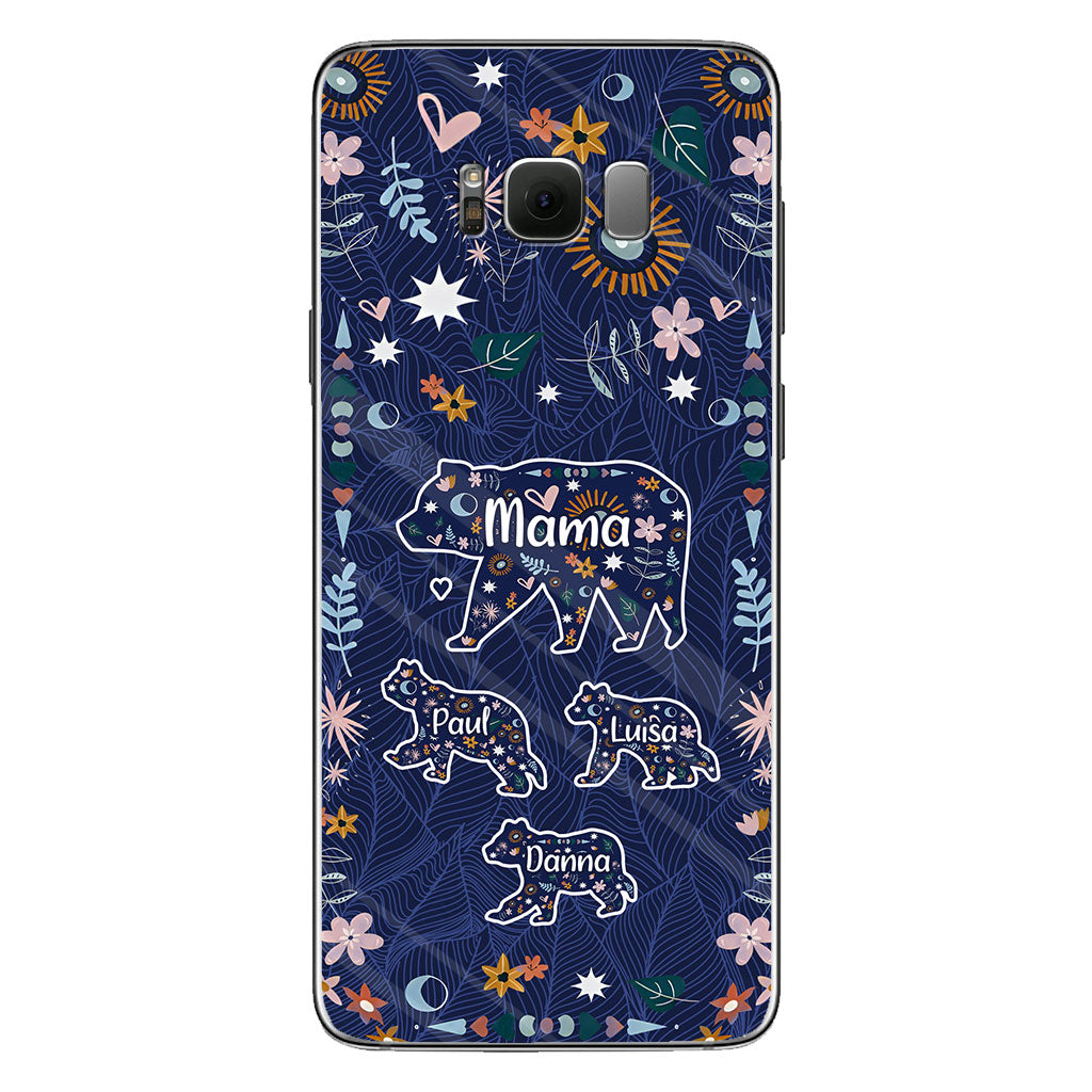 Mama Bear Floral - Personalized Mother Phone Case