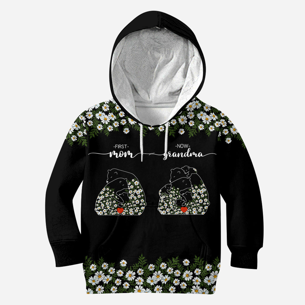 Première maman, maintenant grand-mère Bear Daisy - T-shirt personnalisé « Grand-mère »