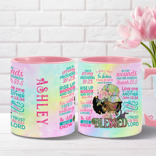 Proud Black Woman - Personalized African American Accent Mug