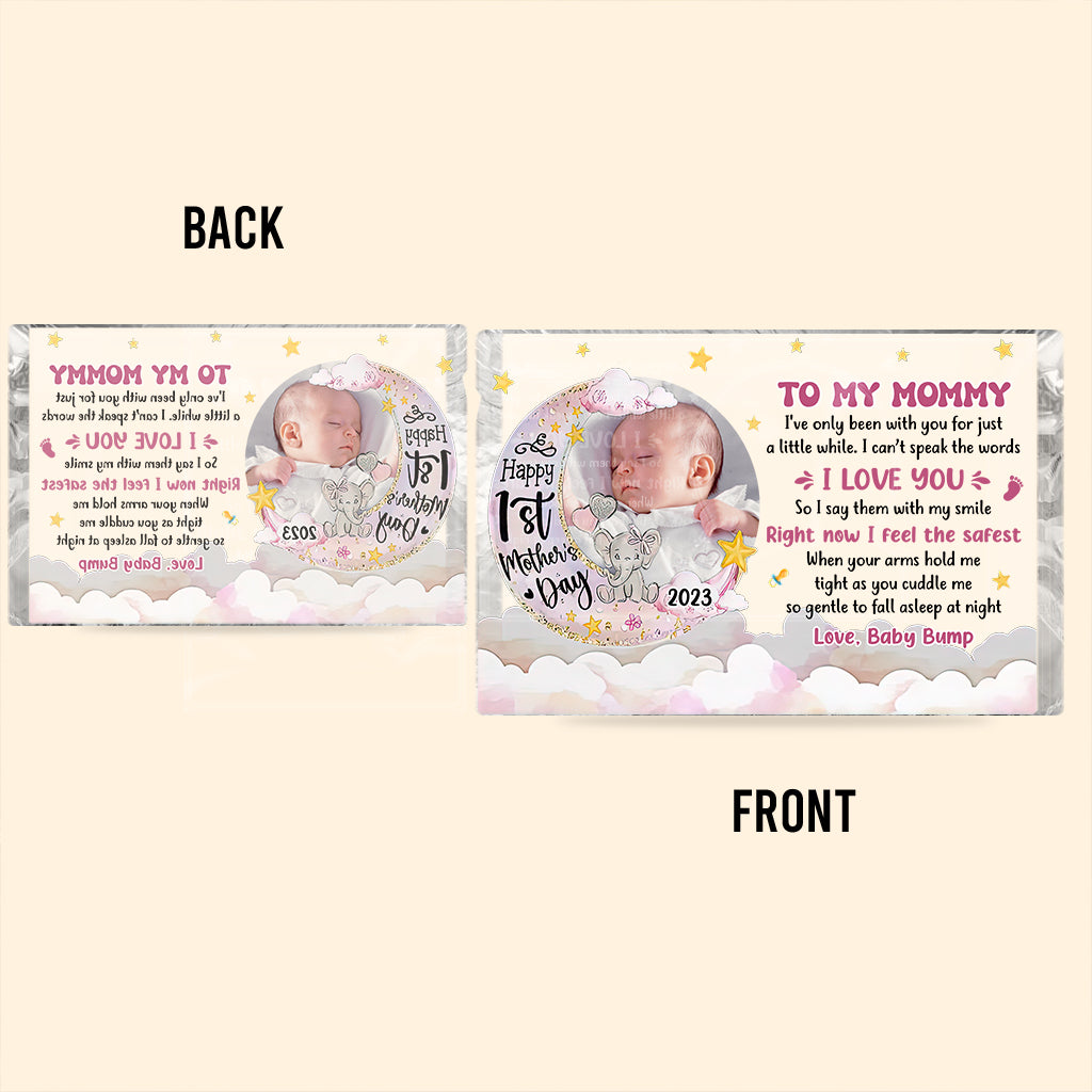 Bonne première fête des mères ! Plaque acrylique personnalisée en forme de maman