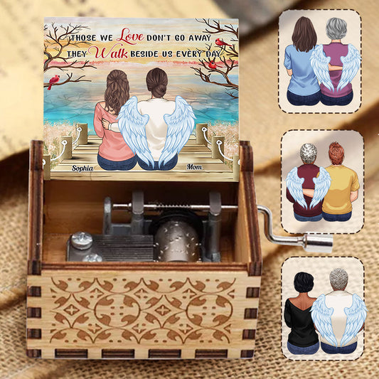 Those We Love Don't Go Away - Personalized Memorial Hand Crank Music Box