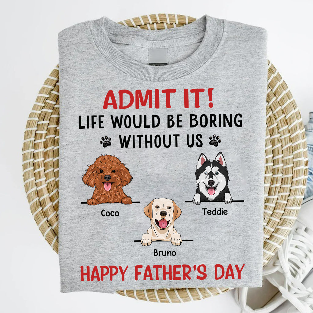Bonne fête des pères au meilleur papa de chien ! T-shirt et sweat à capuche personnalisés pour papa.