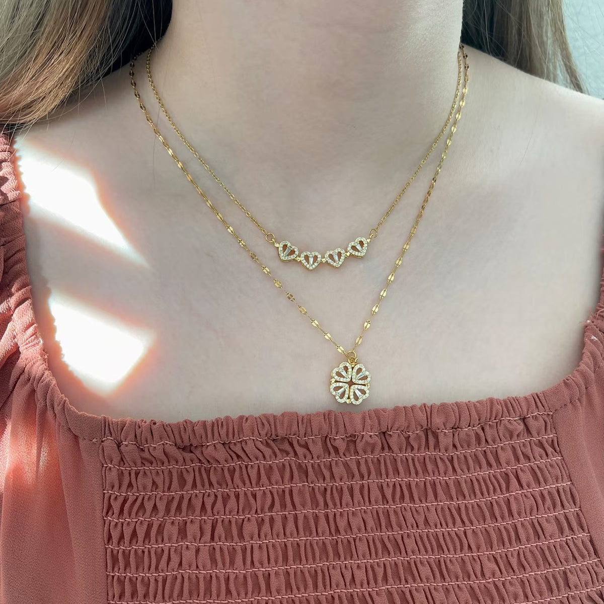 Collier trèfle à quatre feuilles - Collier trèfle à quatre feuilles