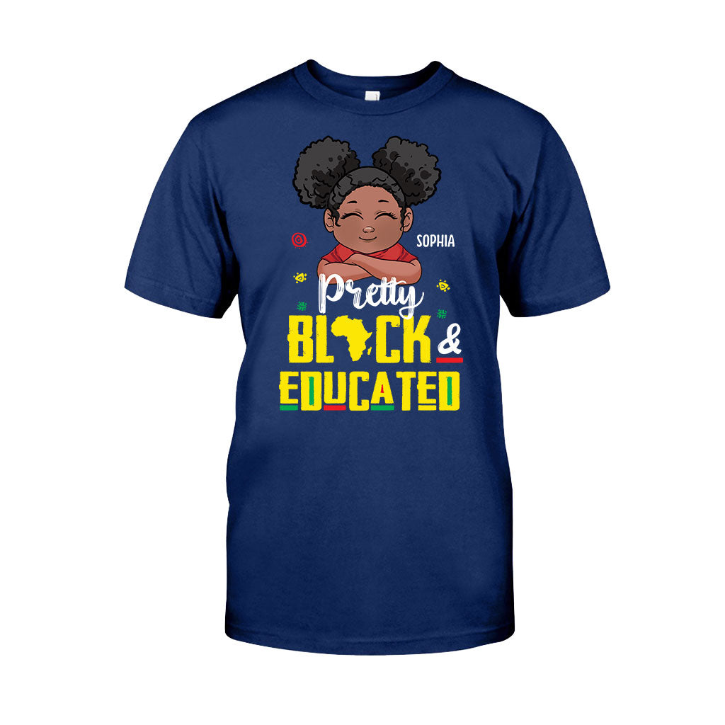 Jolie Noire et Éduquée - T-shirt et sweat à capuche personnalisés pour Afro-Américains