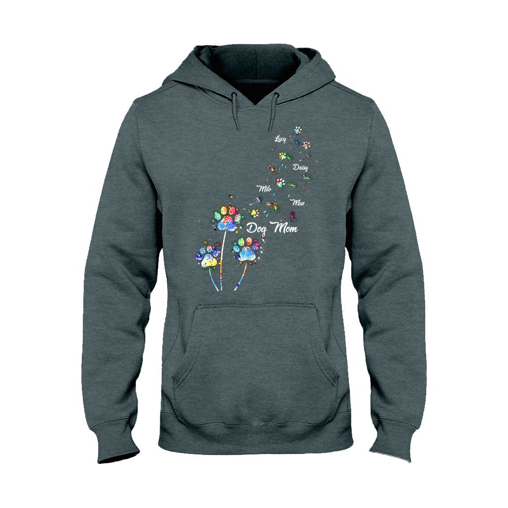 Maman de chien/Maman de chat/Maman d'animal de compagnie - T-shirt et sweat à capuche personnalisés avec pissenlit coloré - Motif chien
