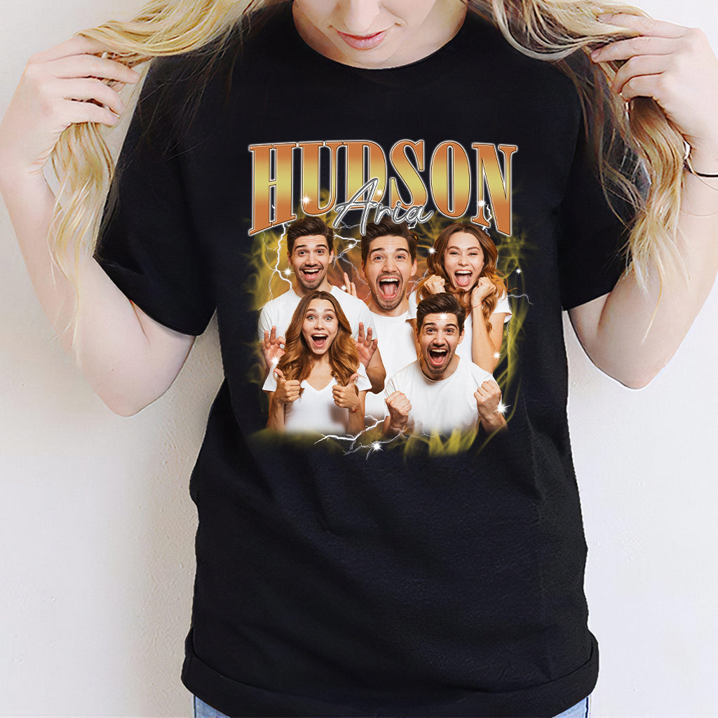 Texte et photos personnalisés - cadeau pour tous - T-shirt et sweat à capuche personnalisés