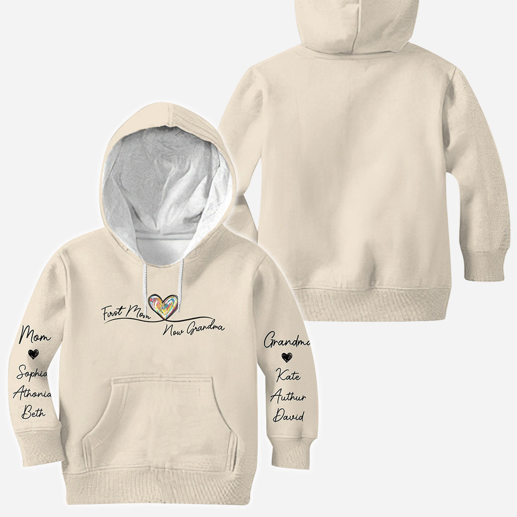 Première maman, maintenant grand-mère - T-shirt personnalisé « Grand-mère »