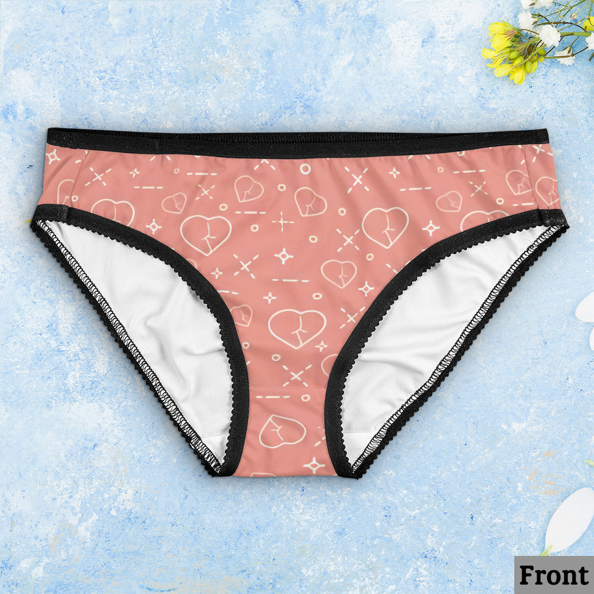 Personne ne possède mes fesses sauf toi - Culottes personnalisées pour couples avec bordure en dentelle