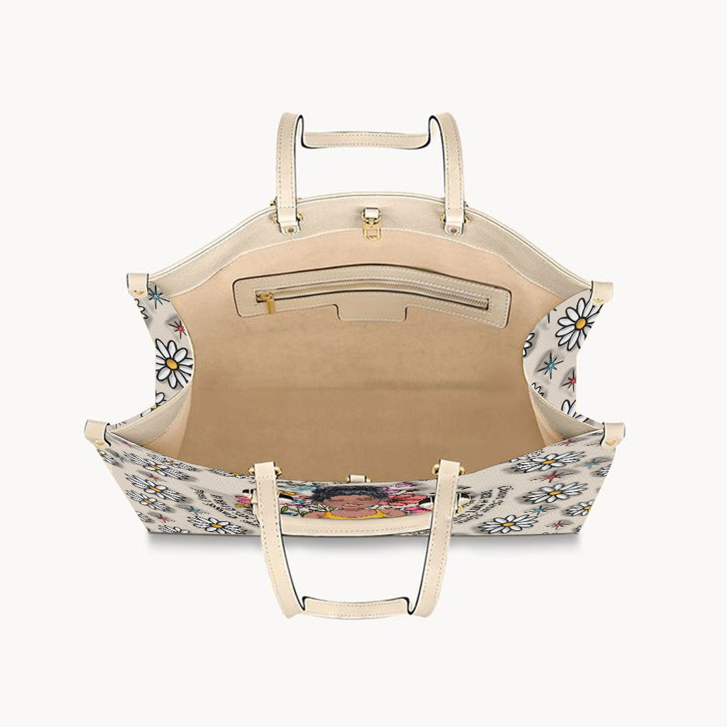 Dieu dit que tu l'es - Sac à main personnalisé en cuir afro-américain