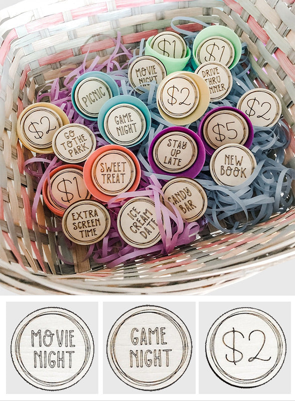 Ensemble de jetons d'œufs de Pâques - Jetons d'œufs de Pâques pour le jour de Pâques