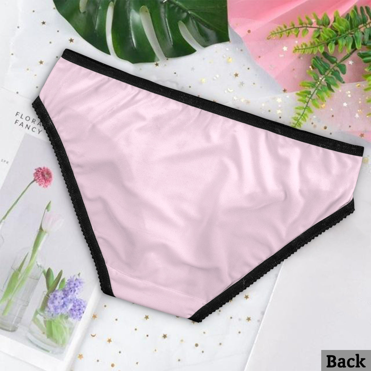Mouille ma fleur - Culottes pour femmes personnalisées avec bordure en dentelle pour couples