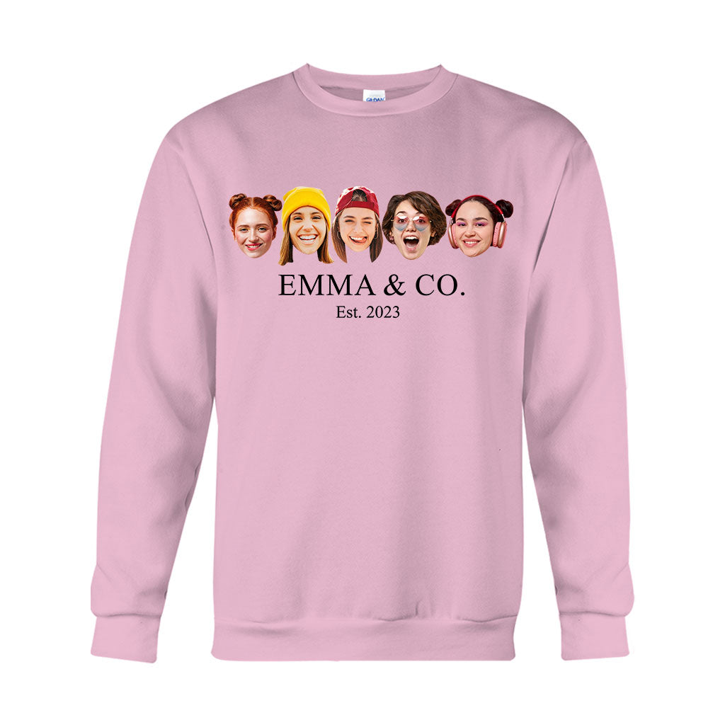 Besties & Co. Face Custom - T-shirt et sweat à capuche personnalisés pour meilleures amies
