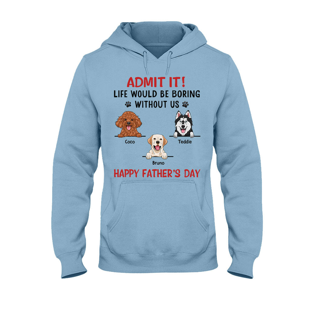 Bonne fête des pères au meilleur papa de chien ! T-shirt et sweat à capuche personnalisés pour papa.