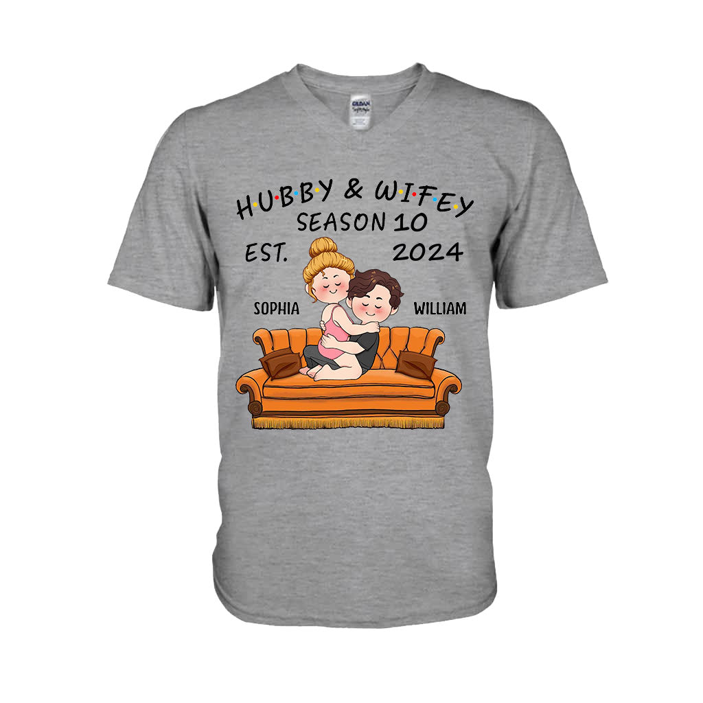 T-shirt et sweat à capuche personnalisés pour couples mari et femme