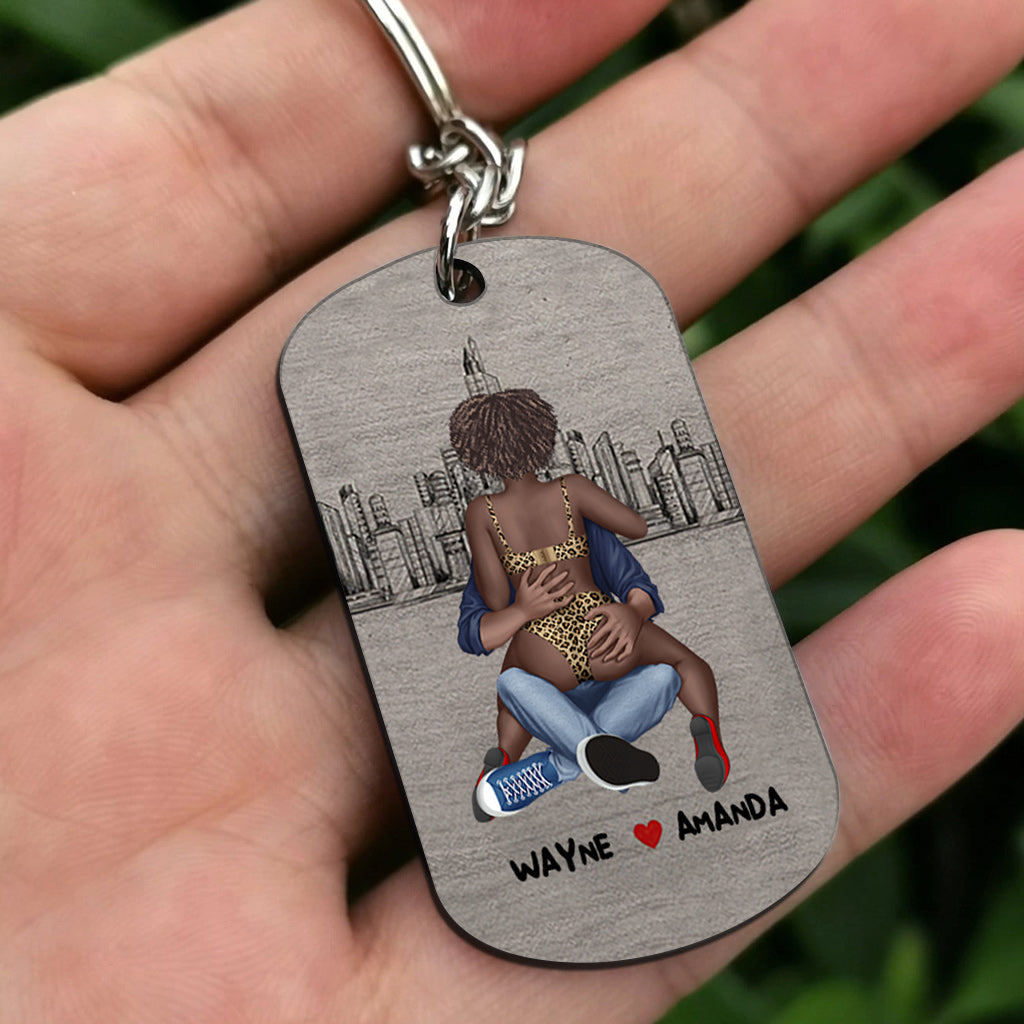 J'ai besoin de toi ce soir - Porte-clés personnalisé afro-américain en acier inoxydable