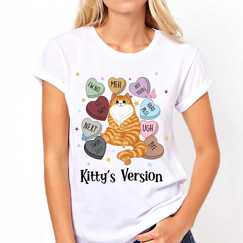 T-shirt et sweat à capuche personnalisés « Heart Candy Cat Kitty Version » - T-shirt et sweat à capuche pour chat