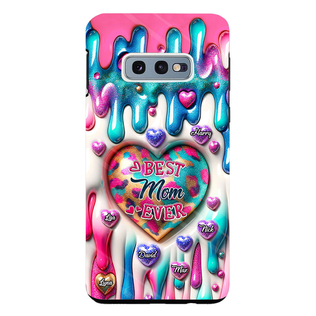 Meilleure maman/grand-mère du monde - Coque de téléphone transparente personnalisée pour maman