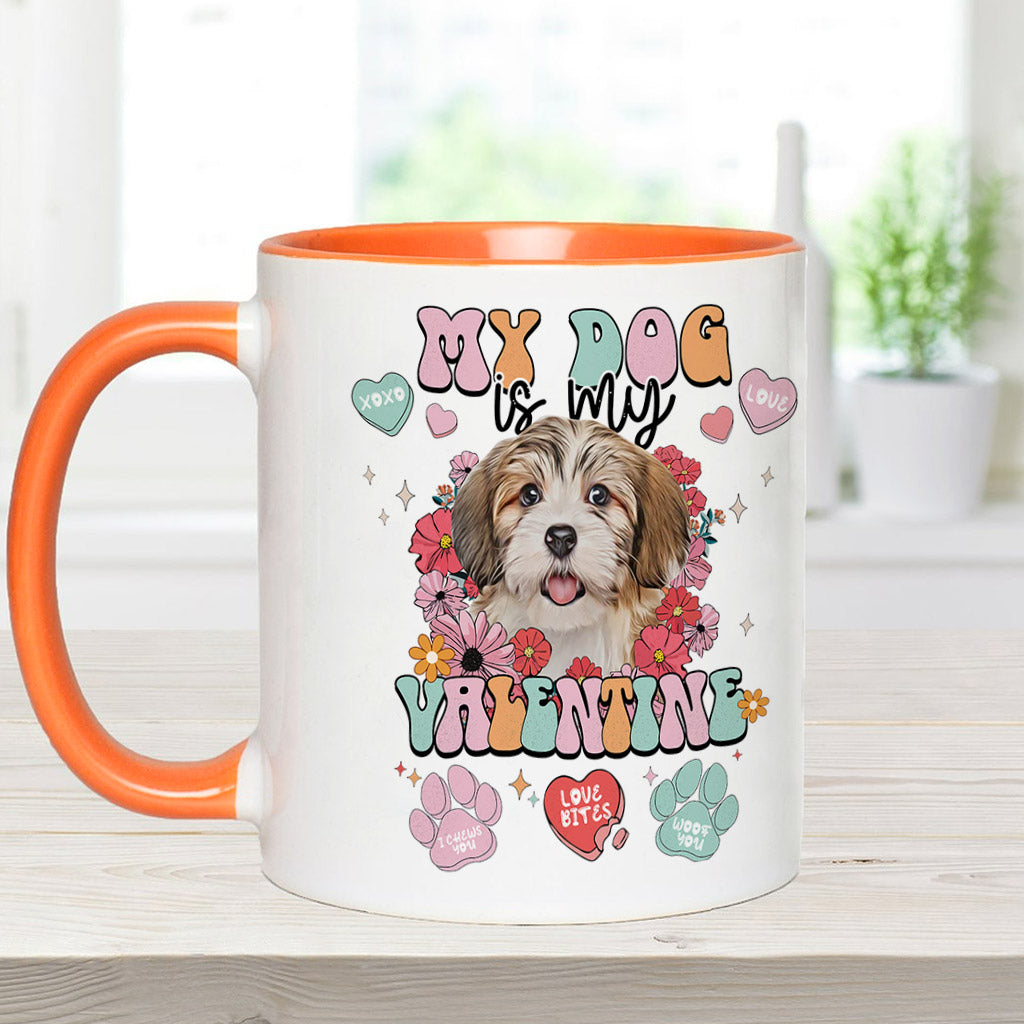 Mon chien est mon Valentin - Mug personnalisé avec motif chien