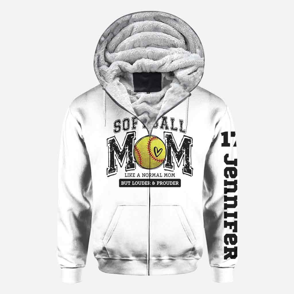 Maman de softball, plus fière que jamais ! T-shirt personnalisé Softball All Over